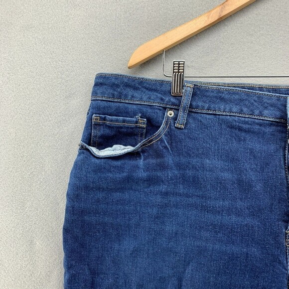 Old Navy Button Fly High Rise Curvy O.G. Straight Jeans Plus Size 22 Raw Hem - Picture 4 of 12